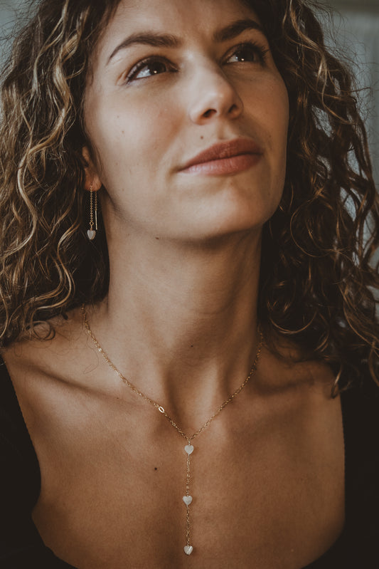 Boucles d'oreille - Coeur de Nacre