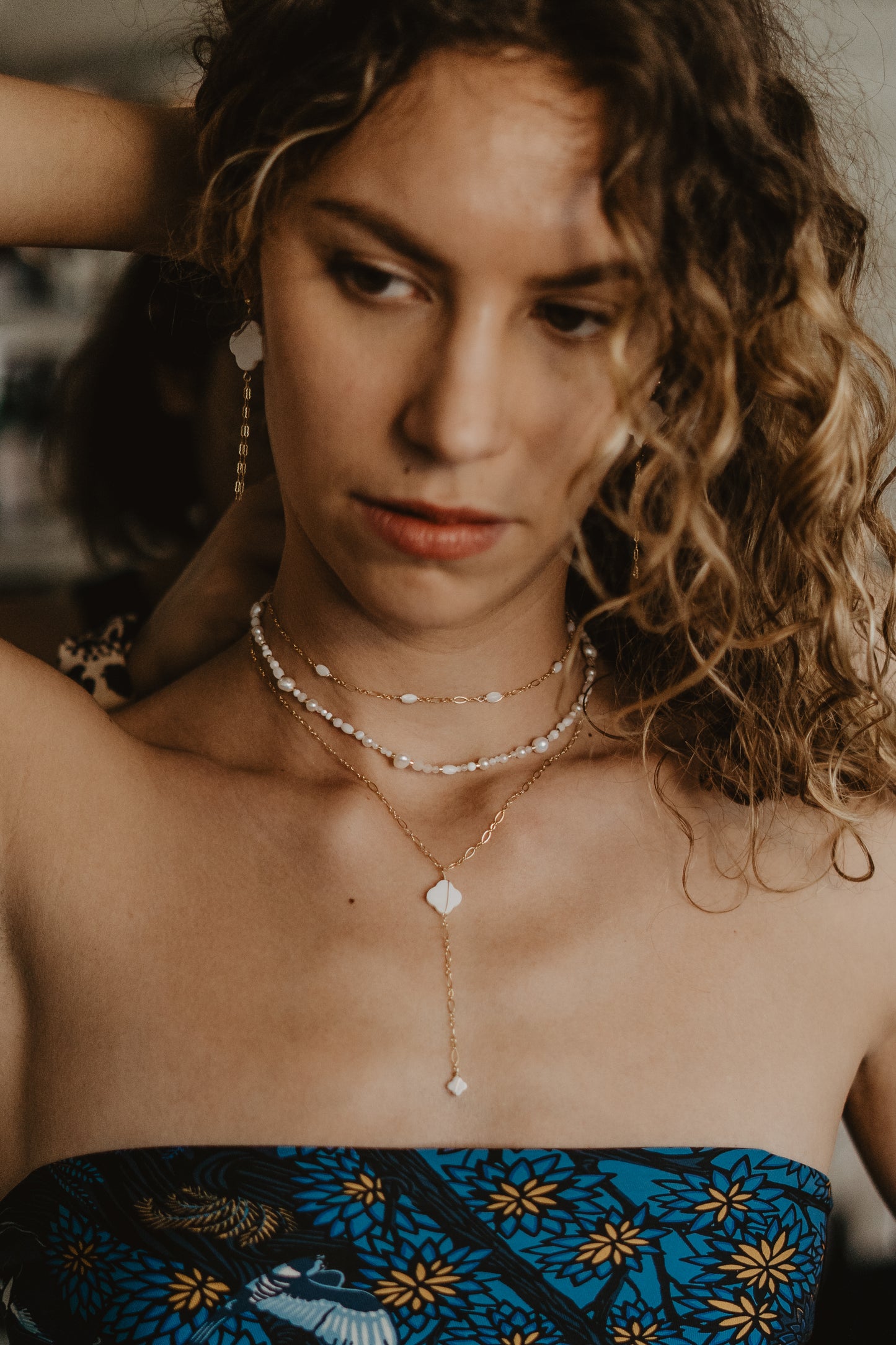 Collier - Mother-of-pearl clover
