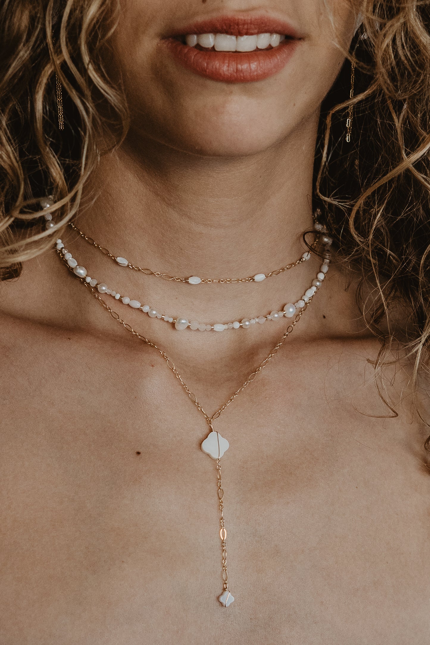 Collier - Mother-of-pearl clover